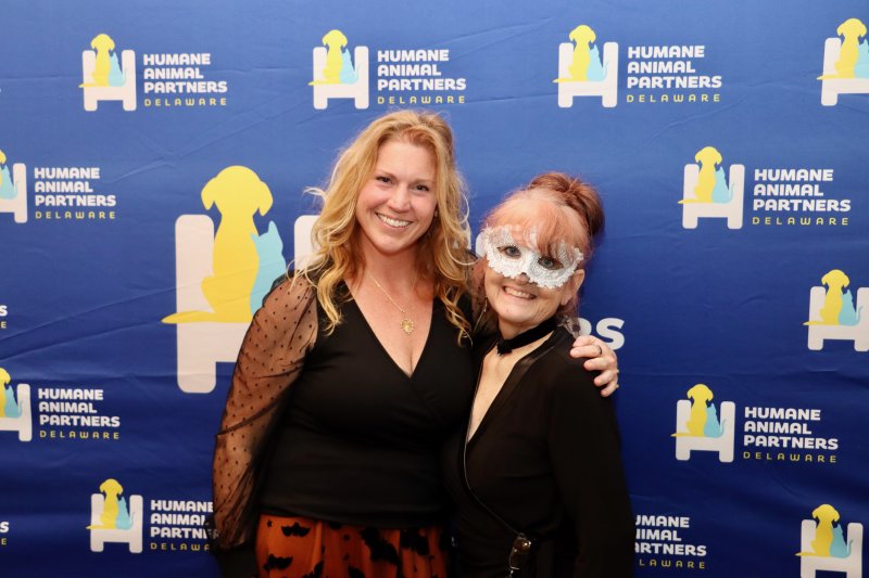 Leigh McKinley, HAP Sussex County director, left, and Kim Doucette, Rehoboth Beach manager, had the Halloween spirit at Casino Night.